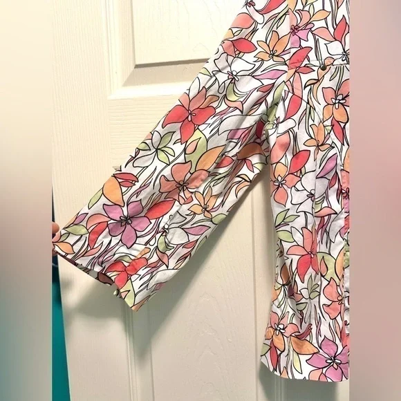 Christopher & Banks floral zip-up blazer - Picture 5 of 9